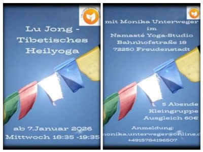 Lu Jong Monika Januar 2026 Tibetisches Yoga Lu Jong Living Namaste Yoga Freudenstadt