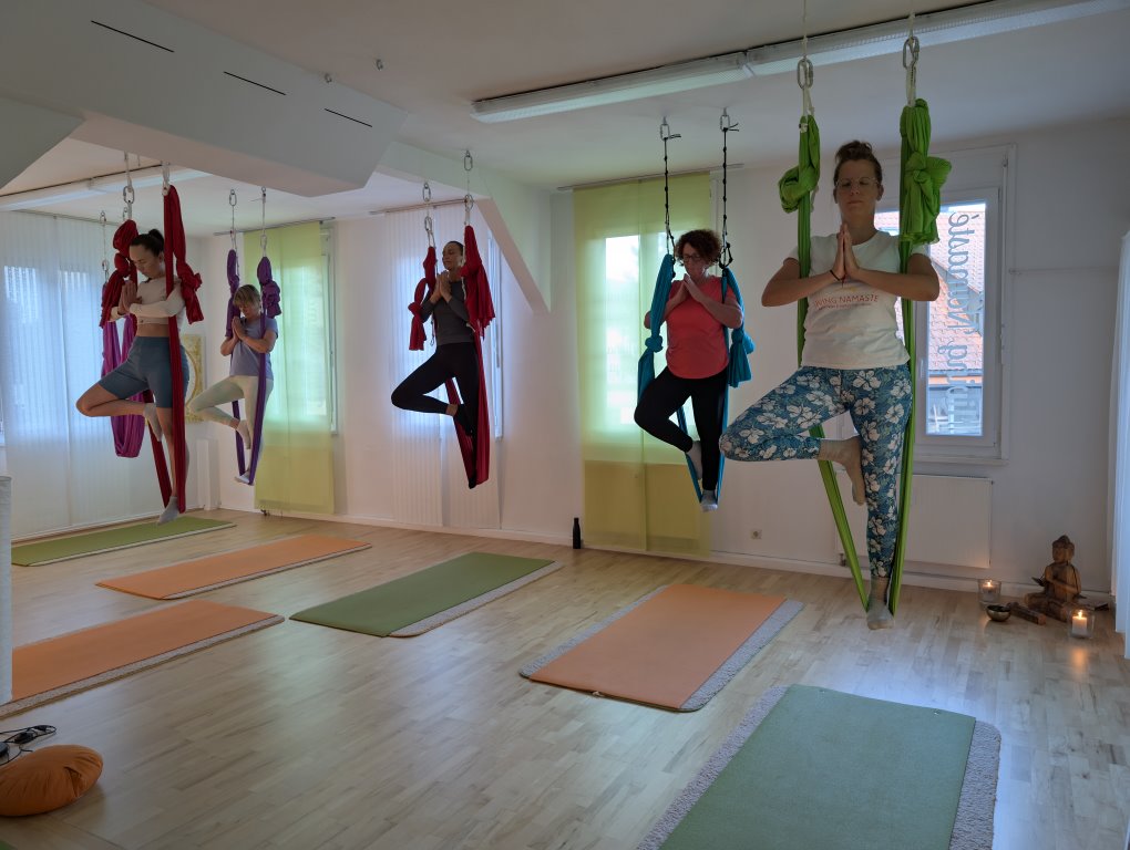 Aerial Yoga, Living Namasté Yoga Studio, Marina Dreyer