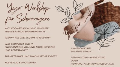 Schwangeren Yoga Susi 16.11 + 21.12 Schwangerschaftsyoga, Living Namaste, Yoga, Freudenstadt, Pfalzgrafenweiler