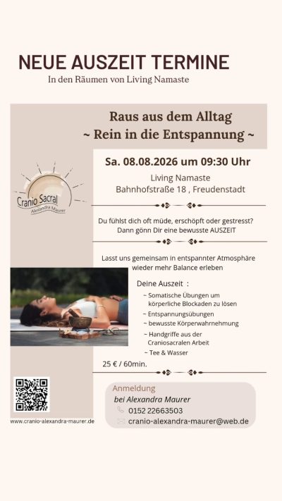Alexandra Maurer Cranio, Living NAmasté, Yoga Freudenstadt, Marina Dreyer