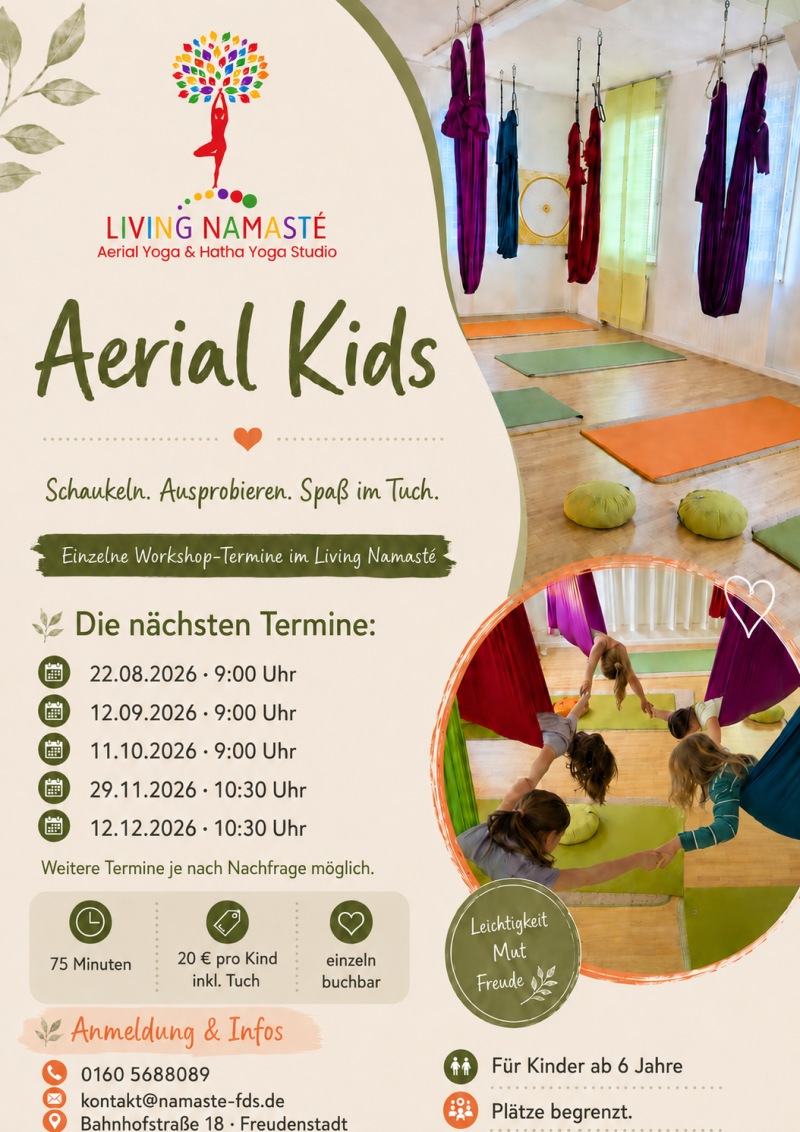 Aerial Yoga Kinder, Living Namasté Freudenstadt, Marina Dreyer