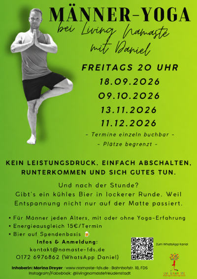 Männeryoga Living Namasté Marina Dreyer, Daniel Dreyer Freudenstadt