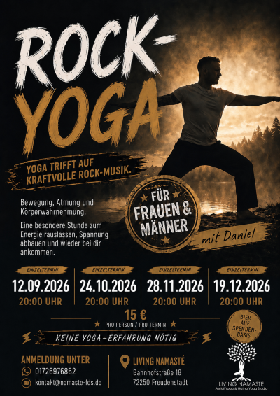 Rock Yoga, Living Namasté Freudenstadt, Daniel Dreyer