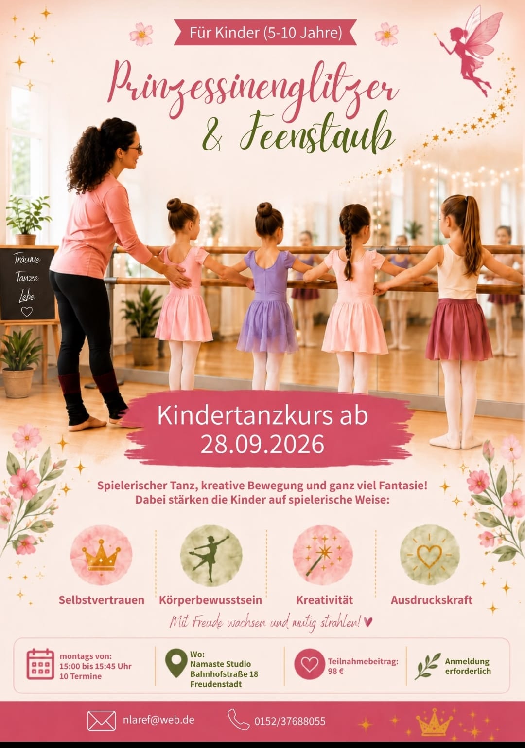 Nathalie Kindertanzkurs Start September 2026 Nathalie Laref, Living NAmasté, Yoga Freudenstadt, Marina Dreyer